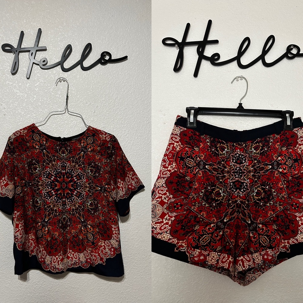 H&M matching top and shorts.